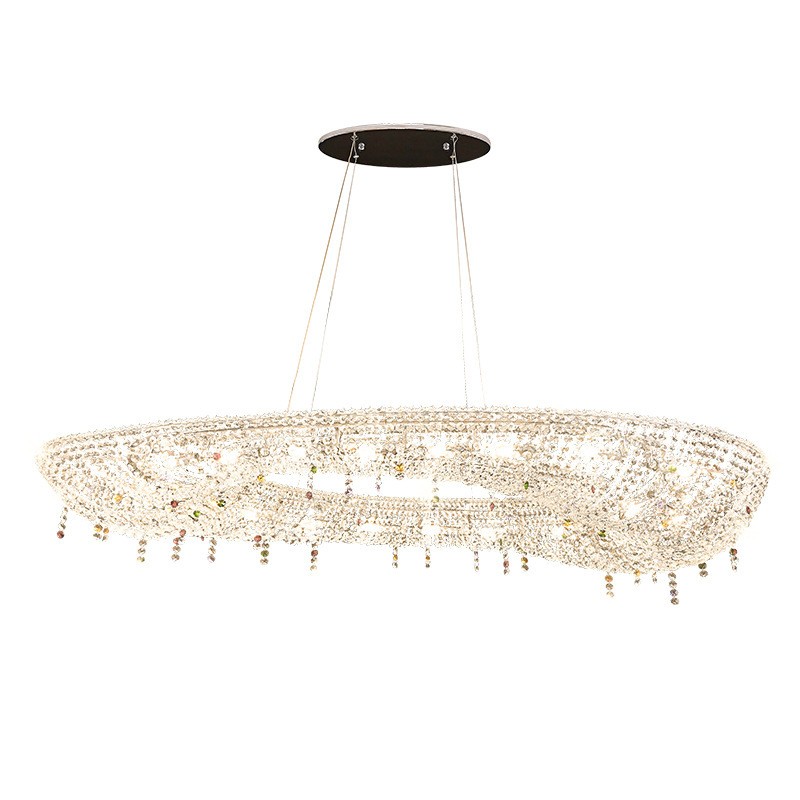 Grand Radiance Crystal Oval Chandelier