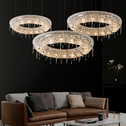 Grand Radiance Crystal Oval Chandelier