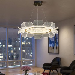 Luminous Elegance Floral Mesh Chandelier