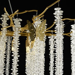 Cascading Crystal Falls LED Chandelier