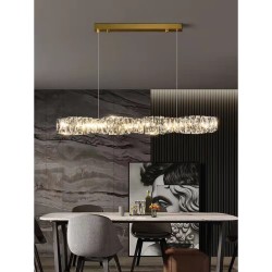 Crystal Elegance Linear Pendant Light