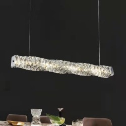 Crystal Elegance Linear Pendant Light