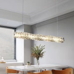 Crystal Elegance Linear Pendant Light