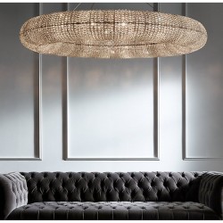 Luminous Crystal Halo Chandelier