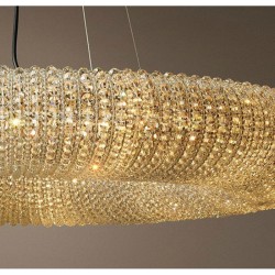 Luminous Crystal Halo Chandelier