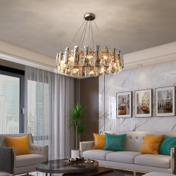 Modern Elegance Iron Prism Chandelier