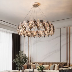 Modern Elegance Iron Prism Chandelier