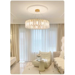 light luxury living room crystal chandelier