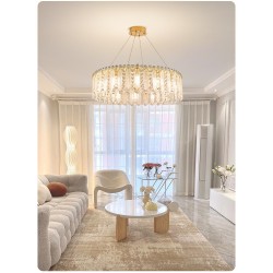 light luxury living room crystal chandelier