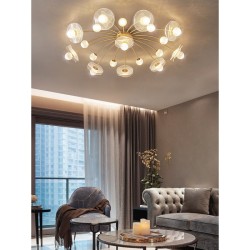 All-copper light luxury ceiling lamp